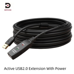 DFX Active USB 2.0 Male to Female Cord 10m, Premium Long Distance Signal Booster Cable Optional Length 5m to 30m