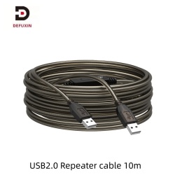 DFX 15m Active USB 2.0 Repeater Cable, Premium Tinned Copper Type A Male to Male Data Cord for Host Machine Connection