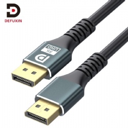 DFX Gold Plated DP 1.4 Cable 1.8M 8K 4K UHD Flexible PVC Wire Aluminum Shell DisplayPort Video Cord for Desktop Screen TV