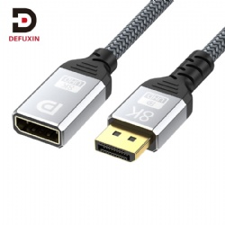 DFX 8K DisplayPort Extension Cable 1M 4K 240Hz Male to Female DP Cord Port Saver for RTX Gaming Monitor Graphics PC Desktop