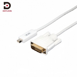 DFX Mini DP to DVI Cable 1.8M 1080P Male to Male Adapter Cord Compatible with MacBook Surface Laptop Monitor Projector