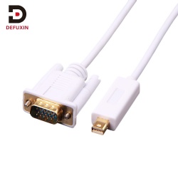 DFX Mini DP to VGA Cable 1.8M 1080P Male to Male Adapter Compatible with MacBook Surface Laptop Monitor Projector TV