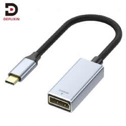 DFX 16K 8K Type C to DisplayPort Female Adapter 4K Braided USB C to DP Female Cable for MacBook Surface Laptop Monitor Screen