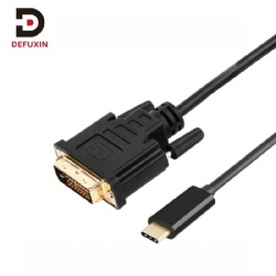 DFX 4K 30Hz USB 3.1 Type C to DVI Cable 1.8m Gold Plated TB 4 USB4 24+1 Cord for Laptop MacBook Air Desktop Screen Display