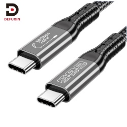 DFX 80Gbps USB4 Cable 1M 240W 16K Ultra HD Braid Wire TB5 Compatible with E-Marker for Next Gen Laptop External SSD Enclosure