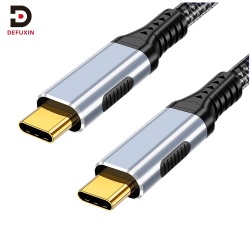 DFX Gold Plated USB4 Cable 1M 240W 40Gbps Type C to C Wire TB4 Compatible with E-Marker for Gaming Monitor Mini PC Steam Deck