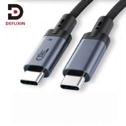 DFX 2M USB4 Cable 40Gbps 240W Type C to C Braid Wire TB4 Compatible with E-Marker for Universal USB C Hub Dock Station eGPU