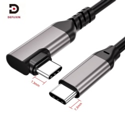 DFX Right Angle USB 3.1 Type C to C Cable 1M 60W 3A with Reinforced SR Aluminum Case for Steam Deck VR Headset