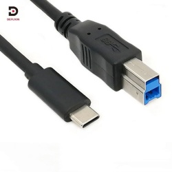 DFX 5Gbps USB C to USB B 3.0 Cable 1m, Type C Printer Cord for MacBook, External HDD, DJ Controller, Piano