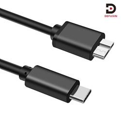 DFX 10Gbps USB C to Micro B 3.0 Cable 1m, External Hard Drive Cord for iPhone 15 MacBook Seagate WD