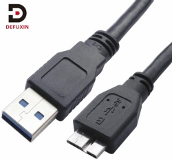 DFX USB 3.0 to Micro B Cable 60cm, 5Gbps USB A to Micro B Male Data Sync Cord for External Hard Drive SSD Seagate WD PC
