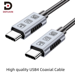 DFX USB4 Coaxial Cable 1M 240W 40Gbps Type C to C Cord TB4 Compatible with E-Marker for Mac Studio eGPU Dock RAID Enclosure